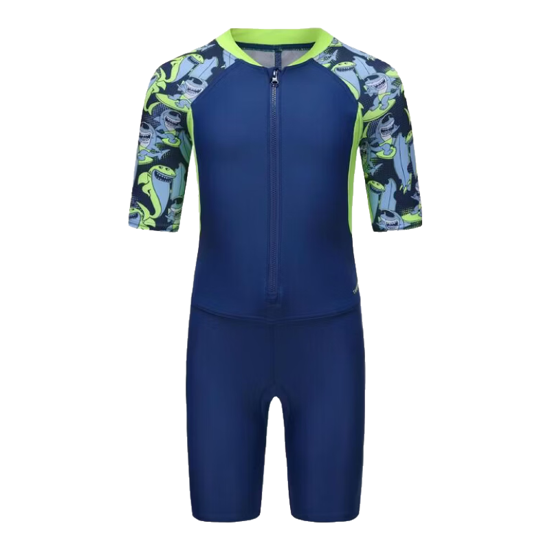 迪卡侬（DECATHLON）儿童泳衣男童游泳衣抗氯泳衣保守连体专业-5762629
