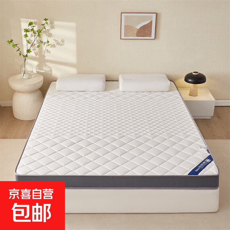 A类乳胶针织棉床垫褥子学生单双人家用宿舍租房折叠铺底暖榻榻米 奶昔白（6公分） 80*190cm
