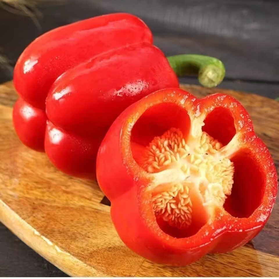 绿熊庄园山东彩椒 甜椒 新鲜蔬菜五彩椒寿光蔬菜不辣水果柿子椒红黄灯笼椒 红黄双拼3斤装 净重2.8斤
