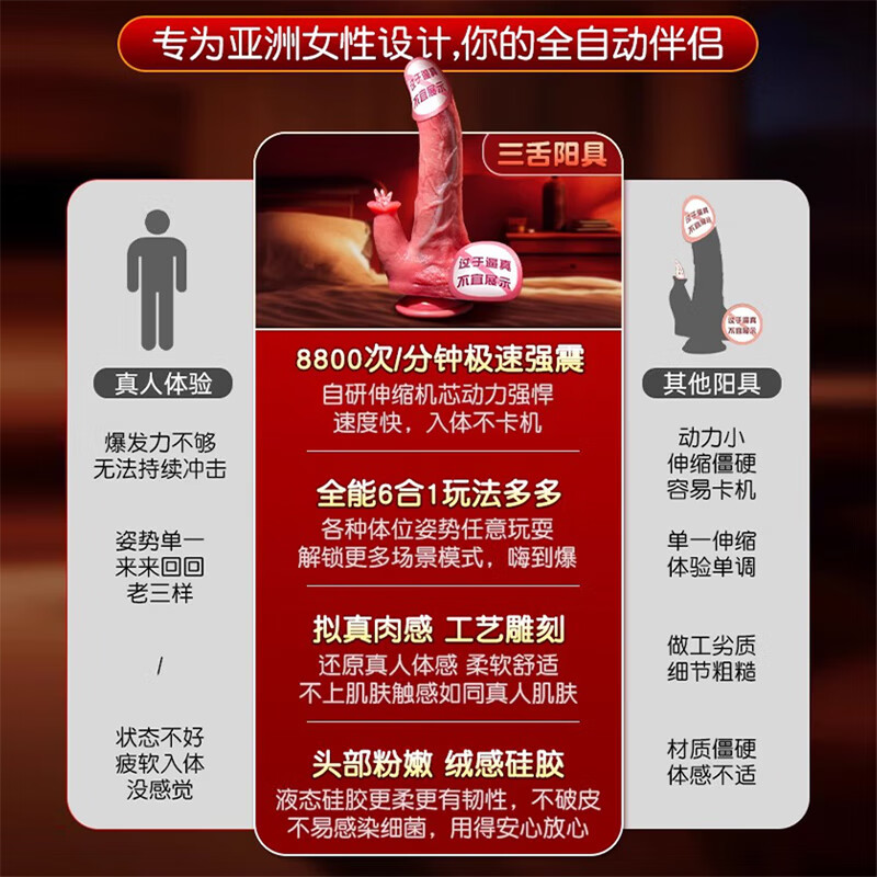 栀瑰假阳具炮机成人情趣用品生理玩具女生玩的玩具双人自慰震动棒炮机 【抗菌三舌全智能旗舰】高端精雕·加强伸缩猛舔搅震动 【京东上门送·当天发·保密运】2026智能抗菌阳具