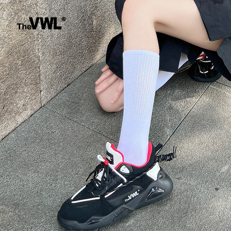 VWL【肖战|baby同款】扭扭运动鞋休闲厚底小白鞋潮男女款老爹鞋 红/黑【女款】 40