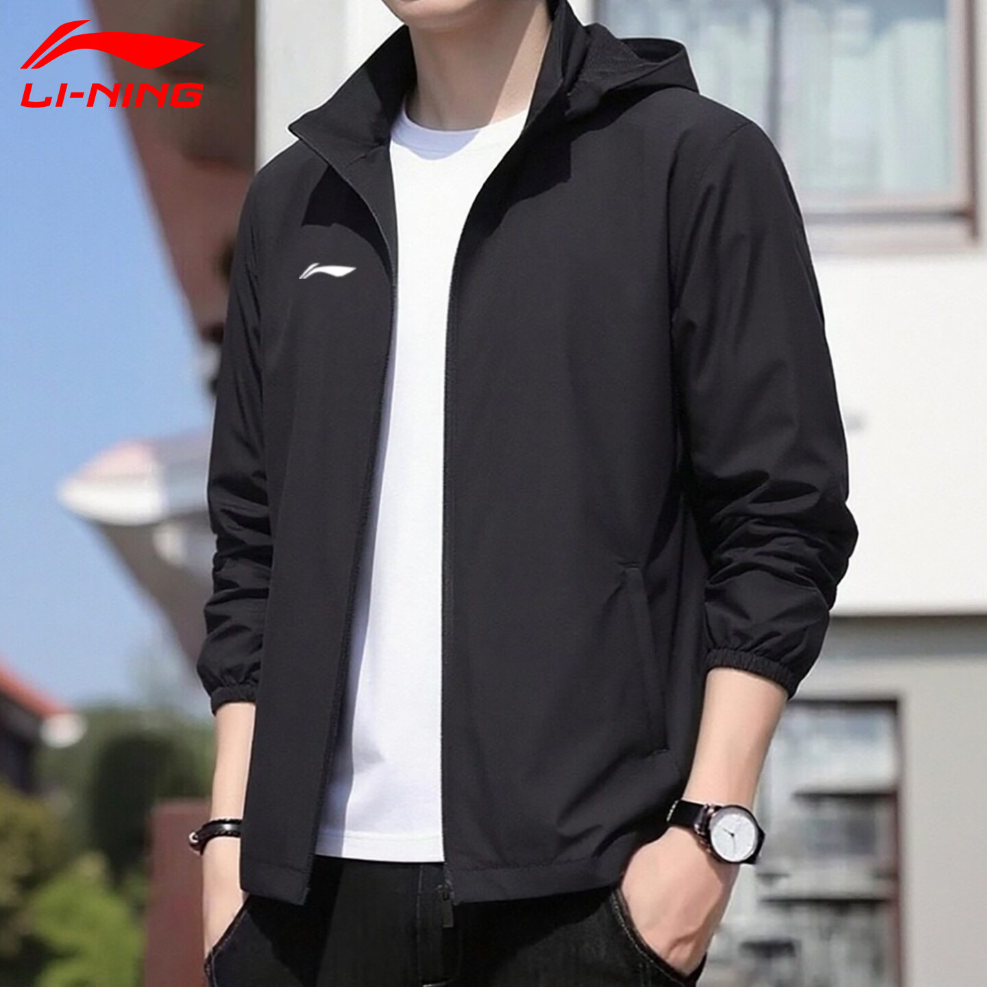 李宁风衣外套男2026秋冬季冲锋运动服防风防水长袖开衫宽松户外休闲衣