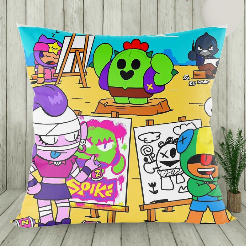 CLCEY执爱荒野乱斗周边抱枕波克柯尔特杰克定制卡通沙发玩偶靠垫 1 60x 35x35CM迷你(枕套枕芯) 1