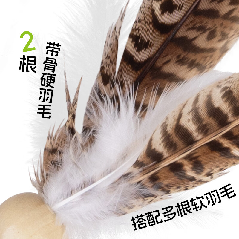 all for paws仿真昆虫逗猫棒 猫咪玩具耐咬抖猫自嗨替换头耐啃咬解闷神器 【可伸缩逗猫杆】棕色鸭毛