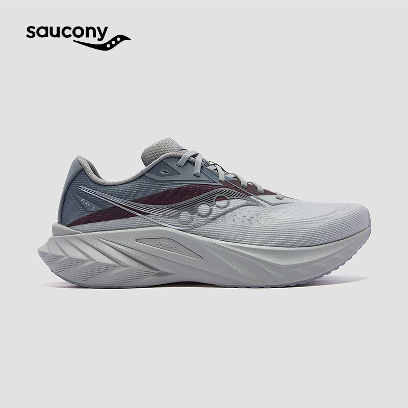 SAUCONY索康尼SLAY全速3男女跑步鞋全掌碳板运动鞋竞速跑鞋灰红情侣 42.5
