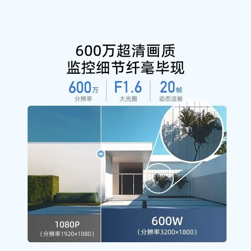 360室外摄像头手机远程超清老人看护+双向大音量通话+可用双600W  6MP 【600W高清】老人看护版 无