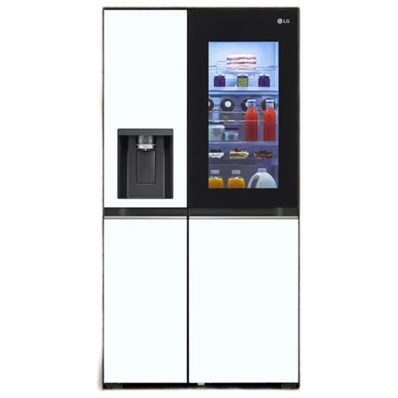 LG敲一敲系列635L对开门全自动制冰冰箱超大容量自动制冰机家用对开门客厅冰吧 S653MWW87D