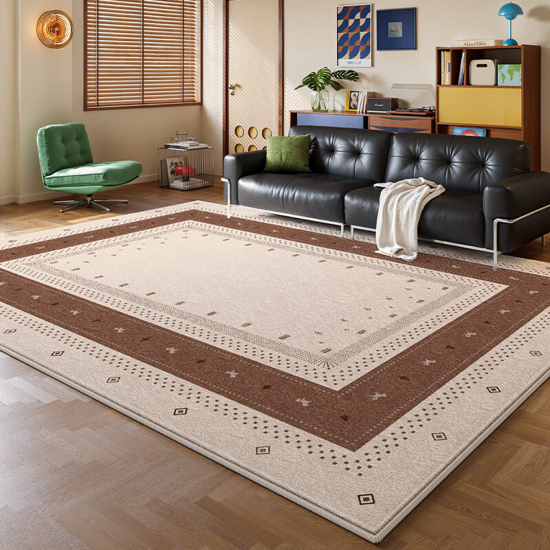 Y U-LIVE地毯客厅2026新款中古复古风免洗可擦免打理包豪斯高级感防水 S仿羊绒-自然诗章 定制请联系客服算价【享优惠】
