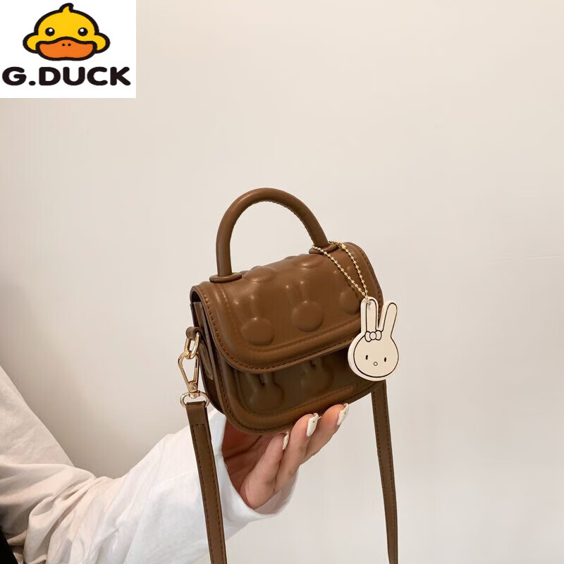 G.duck2025流行儿童女孩包公主小众女童单肩斜挎包新款宝宝洋气拎包可爱 粉色
