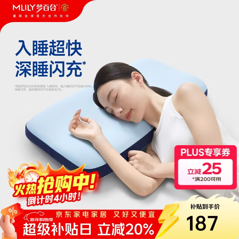梦百合（MLILY）成人枕头枕芯护颈枕颈椎枕记忆棉记忆枕新年送礼礼盒装快充深睡枕