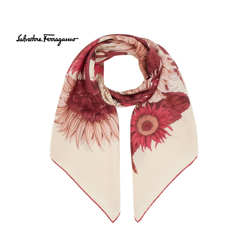 ss26 奢侈品 女士 印花工艺真丝薄软绸围巾