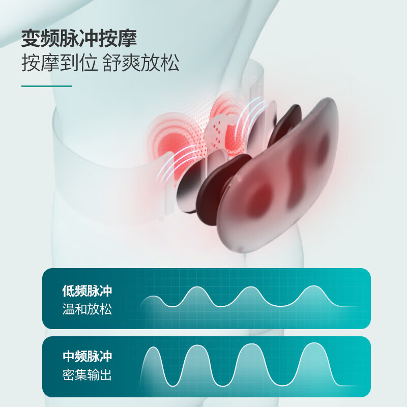 飞利浦（PHILIPS）腰腹部按摩器微振动穴位按摩腰带热敷办公室便携变频脉冲护腰带生日情人节新年礼物送女友老婆闺蜜 夜幕蓝【6档模式+15档力度+3档热敷】