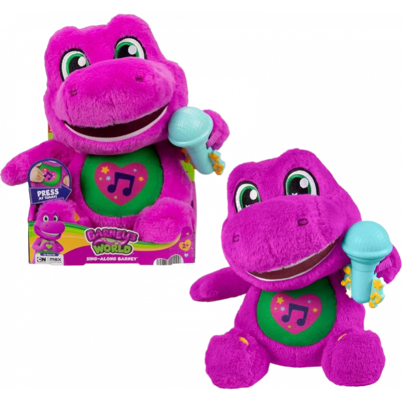 費(fèi)雪（Fisher-Price） 小恐龍巴尼世界幼兒玩具10.5英寸毛絨玩具 哄睡玩偶帶聲音