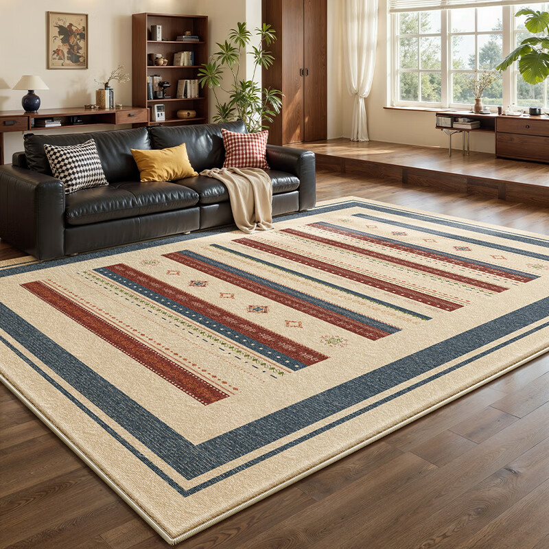 Y U-LIVE地毯客厅2026新款中古复古风免洗可擦免打理包豪斯高级感防水 S仿羊绒-原乡彩韵 定制请联系客服算价【享优惠】