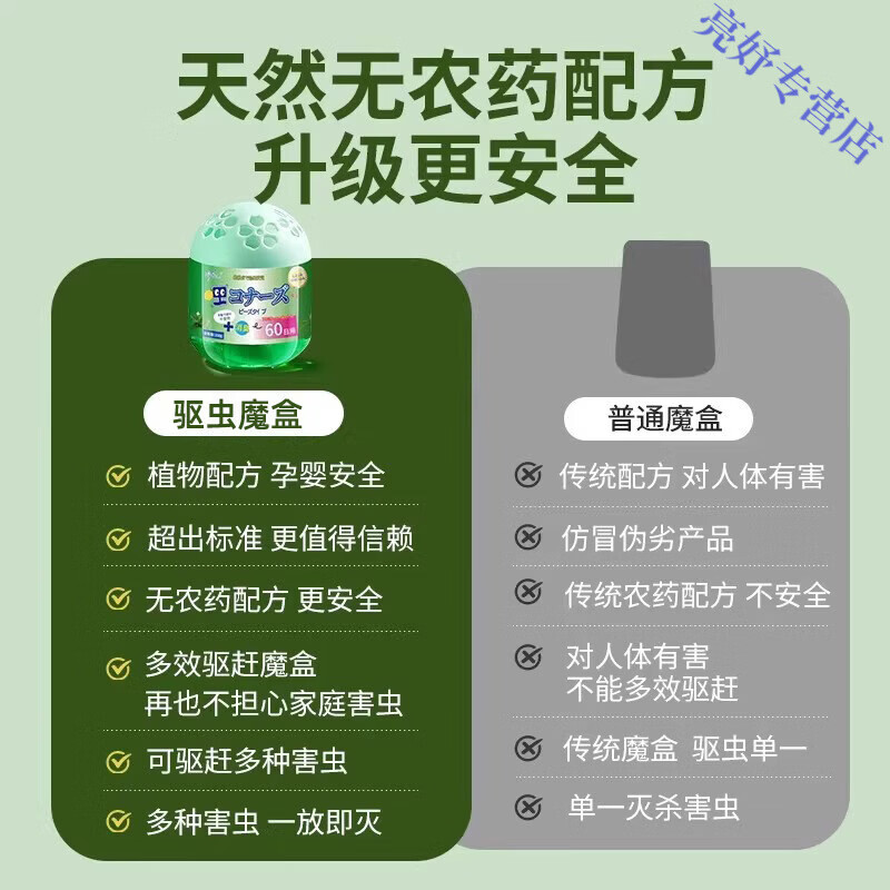 佰束薄荷油驱虫室内神器小爬虫飞虫克星香茅驱蚊蟑螂魔盒 1盒装【适合面积10-20m平方】 官方直售