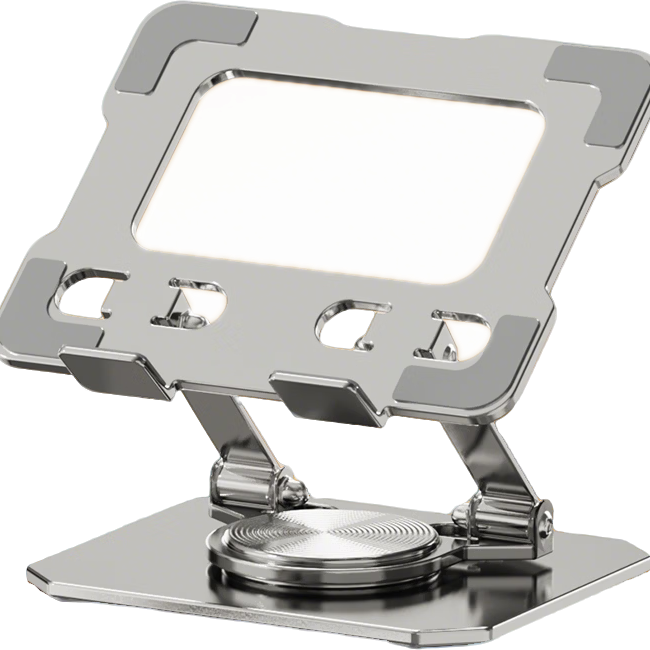 平板支架桌面懒人平板电脑支架可升降调节折叠旋转支撑架子 皓月银