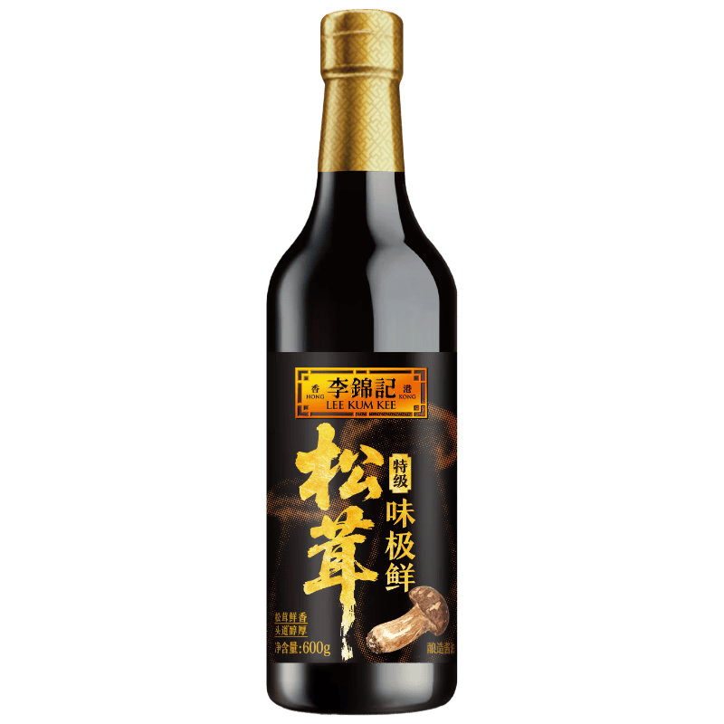 李锦记松茸味极鲜600g 头道醇厚 松茸鲜香 特级品质 酿造酱油生抽