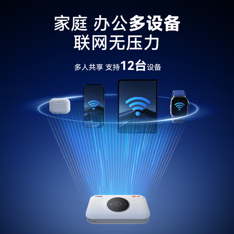 蜂助手新款随身WiFi U2(4G版) 无线上网 WiFi6全网通免插卡4G路由器随身便携3000毫安大电池超长续航 【1500G*1个月流量】