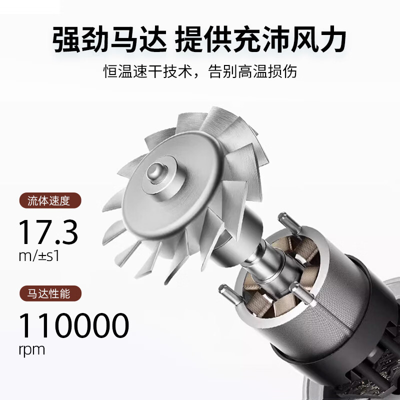 TODI汤迪高速吹风机舒适风轻巧速干负离子电吹风 家用大功率吹风筒 生日礼物送女友 落樱粉