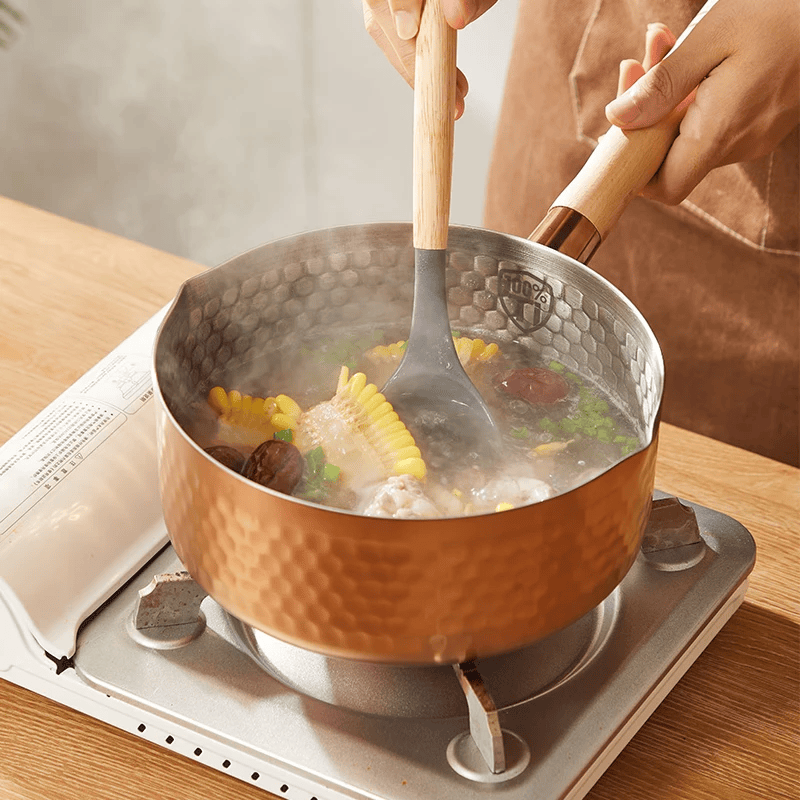 神田钛金雪平锅不锈钢锅小奶锅牛奶锅煮面锅泡面锅宝宝婴儿辅食锅汤锅 钛金雪平锅（含盖+蒸格） 20cm