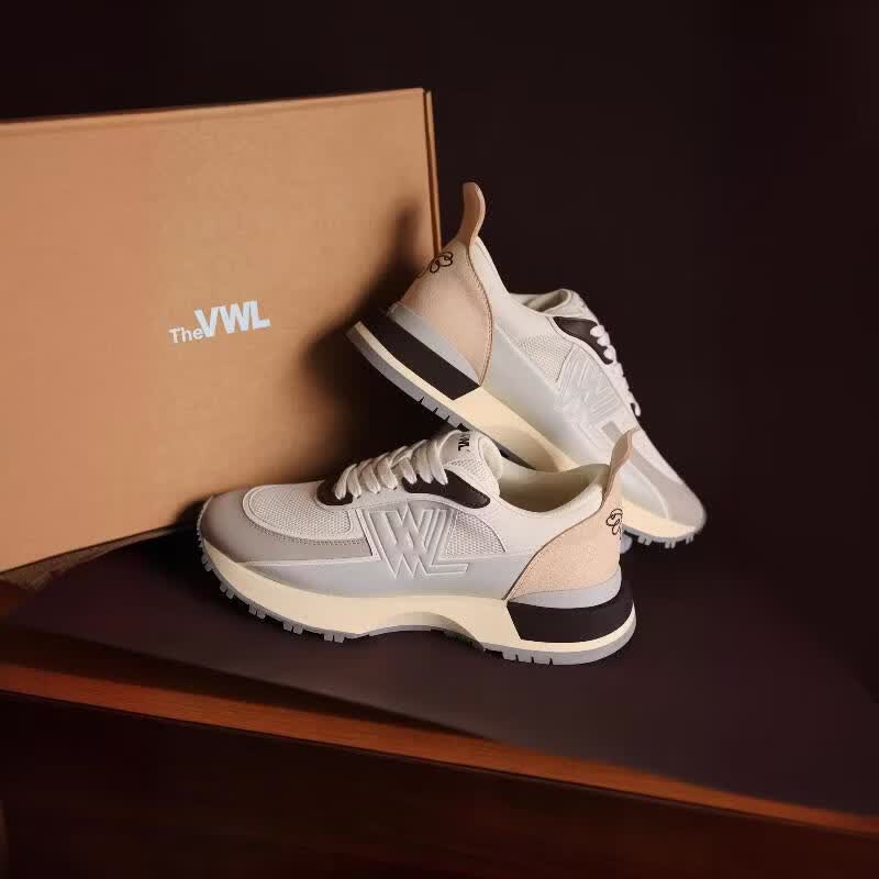 VWLStinger老爹鞋复古休闲男女同款春秋撞色软弹漫游慢跑鞋 Retro Khaki Cream【复古卡其奶白】 男女同款 44