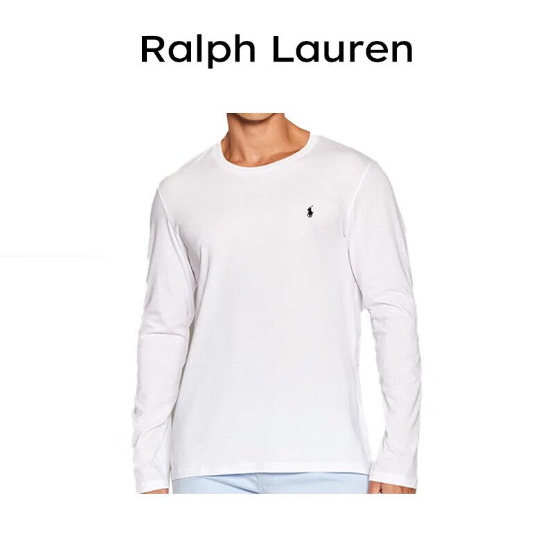 RALPH LAUREN 拉夫劳伦夏季新款潮流休闲送男友520礼物长袖t恤内搭打底衫白L