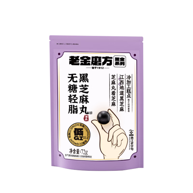 �Ͻ�ĥ�����Ǻ�֥����72g������ɹ����ʳ��ά�и���ʳ������ʳ����С��װ 23.5Ԫ����4.7Ԫ/����