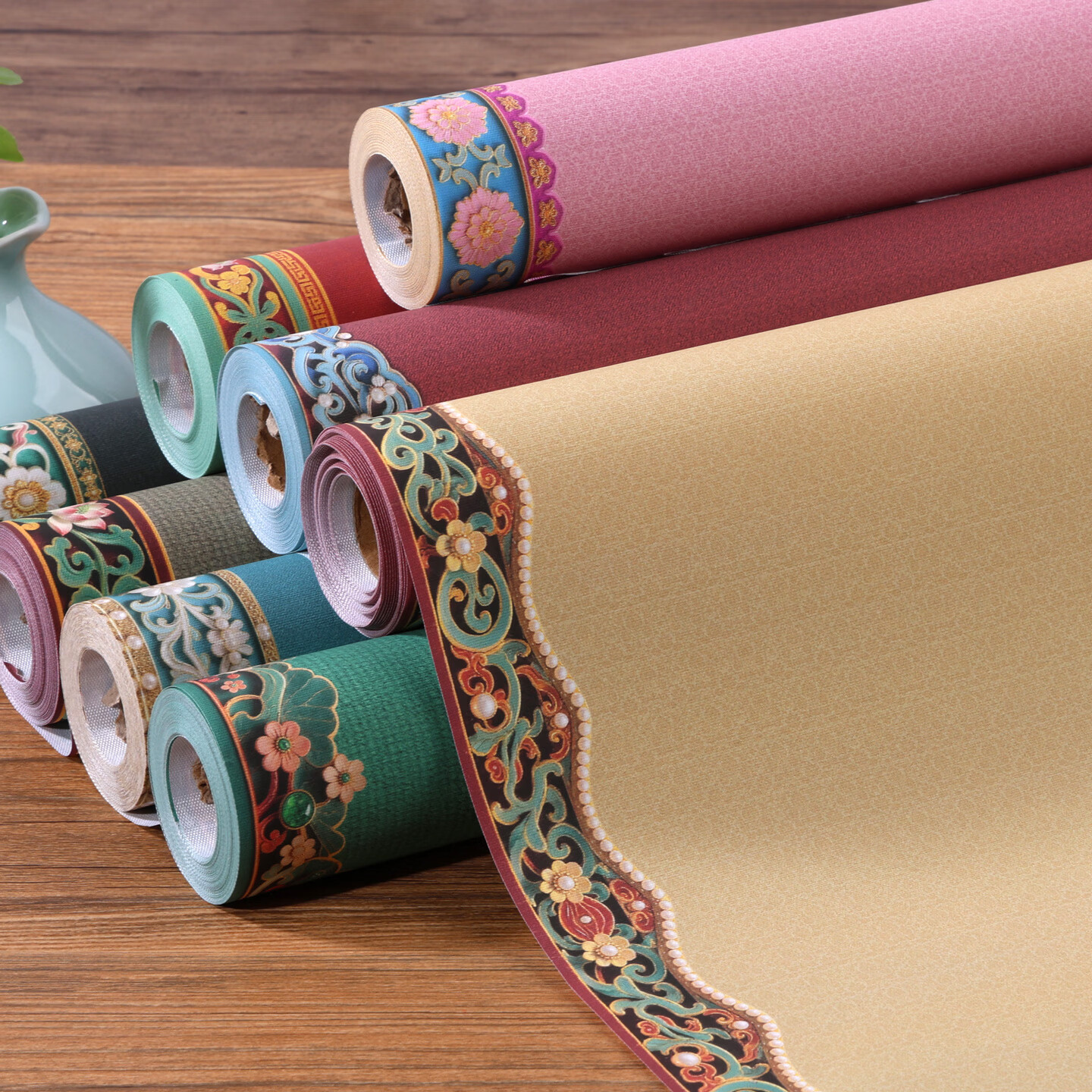 御品宣微喷绢布长卷 半生半熟10米长卷书法纸新中式中国风绢布国展创作可随意裁剪 鼎灰【30CM*10米】 2CM方格款1卷