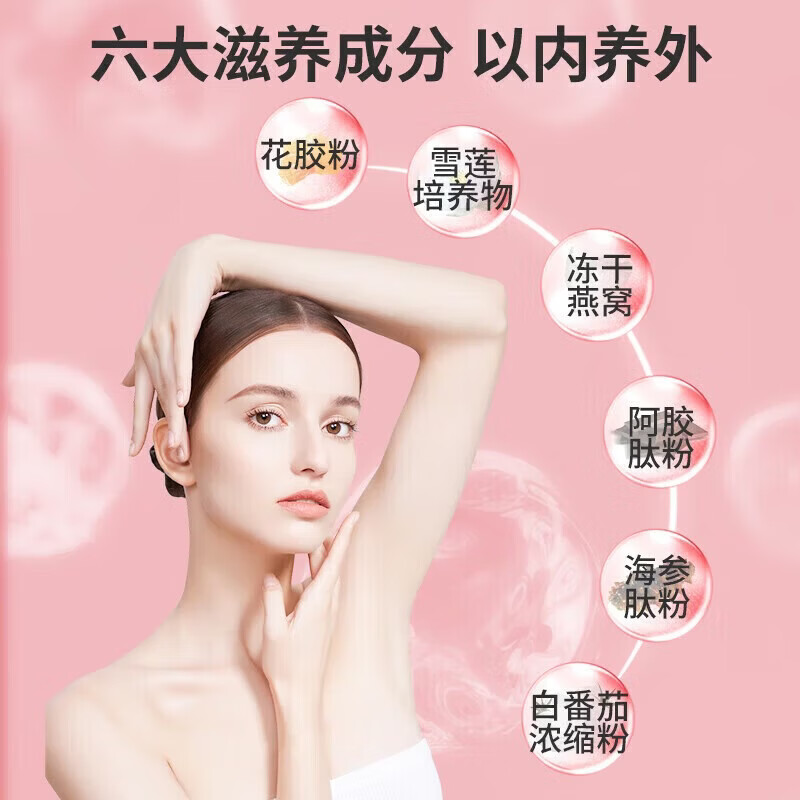 九芝堂即食燕窝礼盒 滋补营养品印尼溯源送孕妇长辈女朋友礼物补品 燕窝阿胶肽烟酰胺胶原蛋白肽粉 2条*1盒