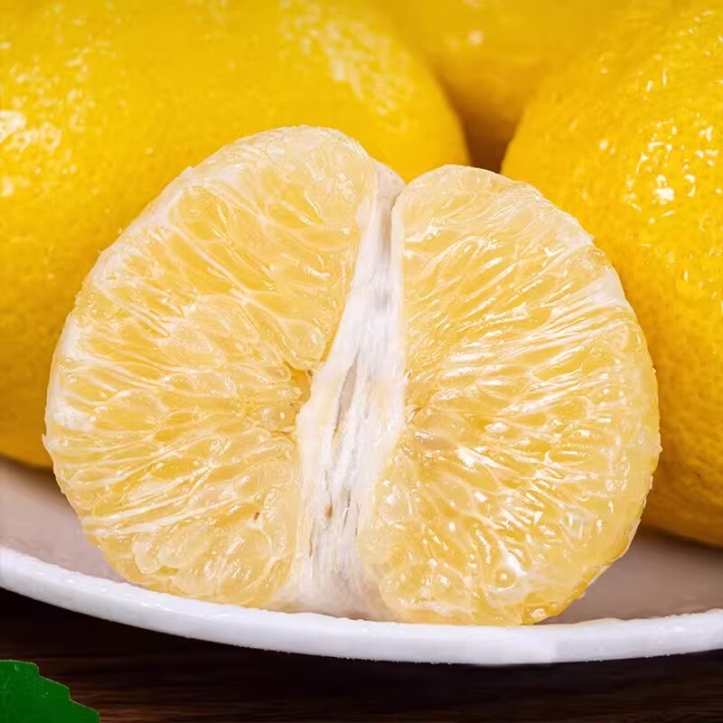 品鲜将黄金贡柚湖北怀化柑橘柚子春香柚黄金柑时令新鲜水果年货礼盒 贡柚礼盒 9斤 果径70mm