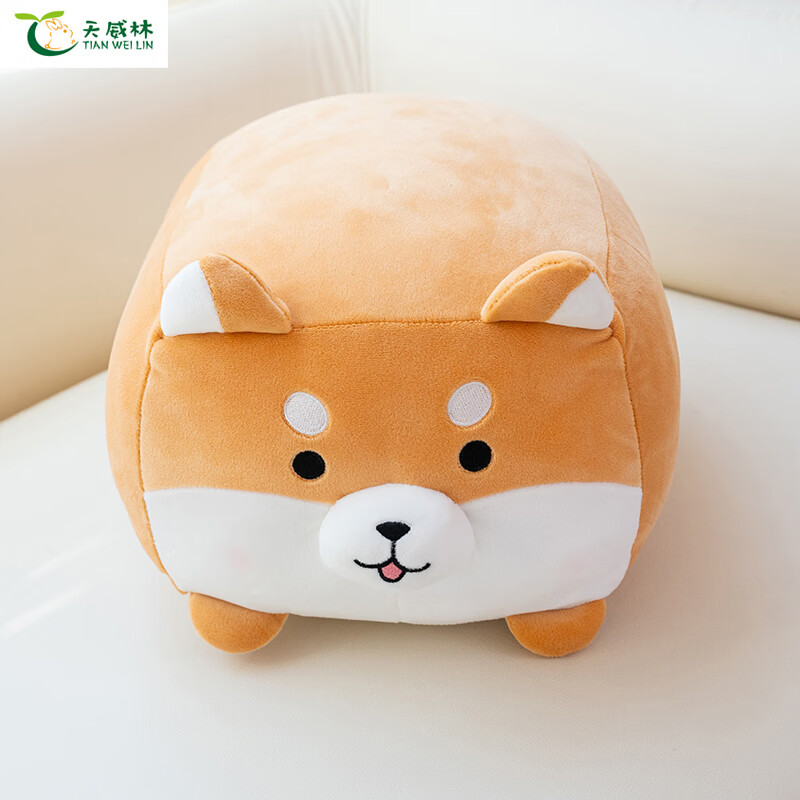 天威林方块狗抱枕毛绒玩具柴犬狗公仔玩偶男女生床上靠垫枕头娃娃 方块柴犬狗 长度22cm左右