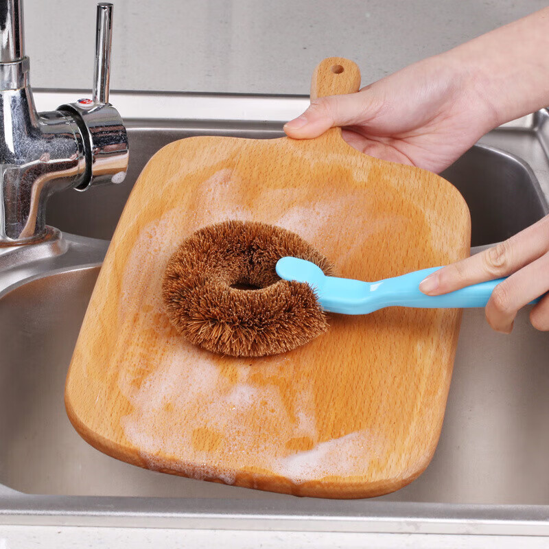 美麗雅【優(yōu)選】鍋刷椰棕廚房用品洗鍋刷子家用清潔去污長柄廠家 椰鬃鍋刷【2個(gè)】