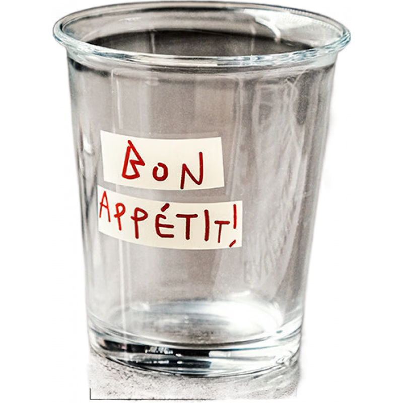 摩登主婦精致玻璃咖啡杯ins水杯子家用透明冰美式dirty拿鐵杯 紅_BON字母翻口杯_ 350ml