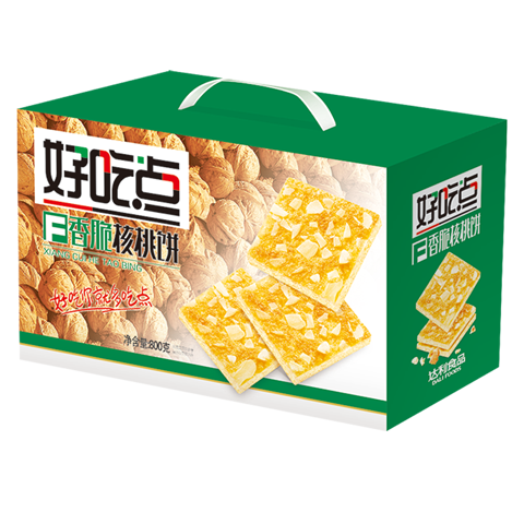 好吃点香脆核桃饼800g休闲零食薄脆饼干年货礼盒 独立小包装办公室分享