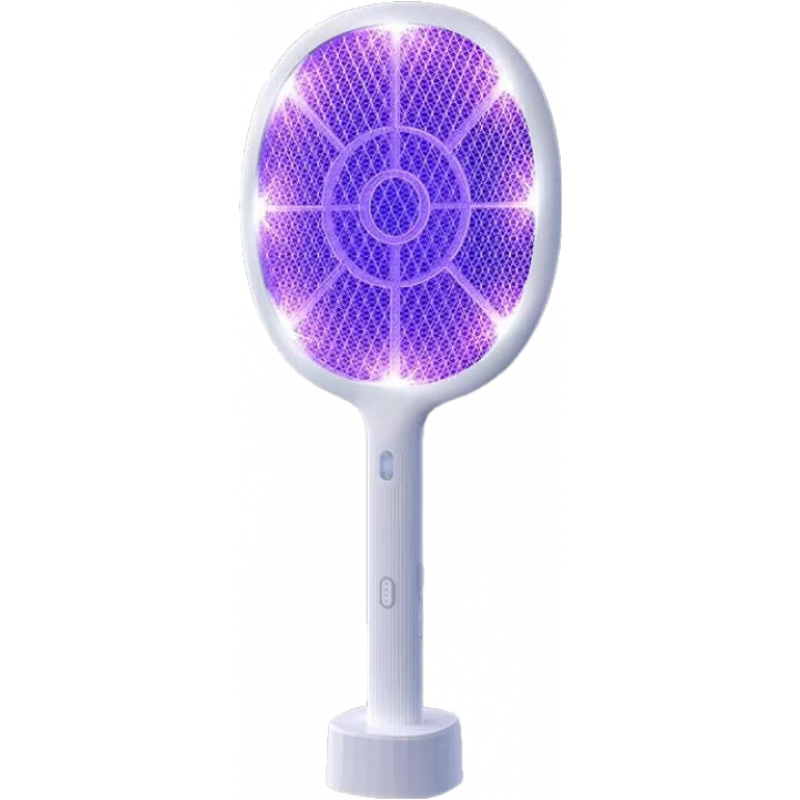 雅格充电家用灭蚊灯二合一电蚊拍神器 【6颗诱蚊灯+充电底座+锂电池】t