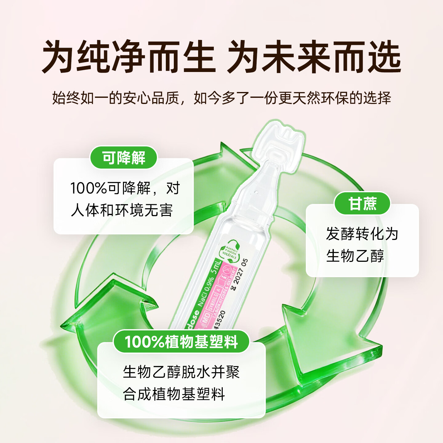 physiodose法适宝生理盐水婴儿洗鼻水儿童雾化鼻塞鼻喷清洗滴剂海盐水进口 环保升级植物包装 40支装