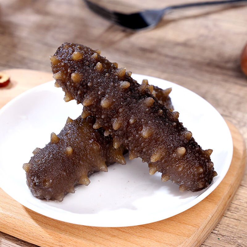 星龙港 大连冷冻即食海参 海鲜水产 固形物含量≥80% 盒装精品海参7-9头 500g 1袋