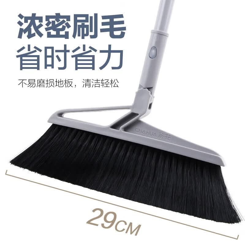 茶花【甄选好物】垃圾铲簸箕单个家用塑料撮箕灰斗畚箕撮子垃圾斗加厚 蓝色一套