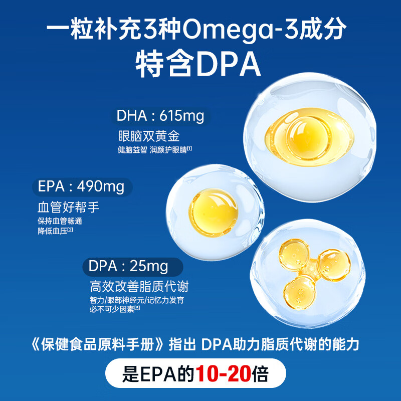 GNC健安喜 97%鱼油深海高纯度EPA鱼油omega-3 成人中老年海外进口 【周期装】97鱼油 60粒*2盒