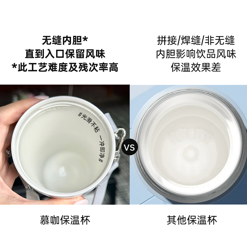 慕咖STTOKE咖啡杯星彩星闪系列密封保温杯陶瓷覆盖内胆随行杯生日礼物 星彩紫460ml【星彩系列】