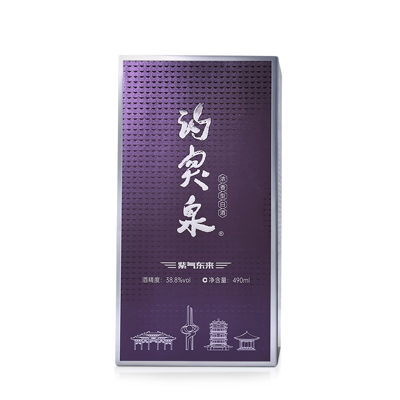 趵突泉紫气东来礼盒装38.8度浓香型白酒整箱送礼宴请团购齐紫东方色彩 38.8度 490mL 6瓶 原箱发货赠3个手提袋