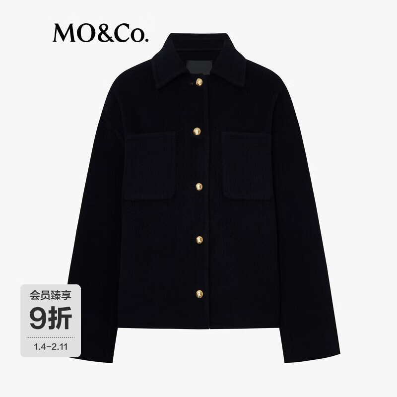 MO&Co.ë������2025����Ʒ������ë����˫���ض̿�T�ͺ�ɫMBE4COT016 ����ɫ XS /155