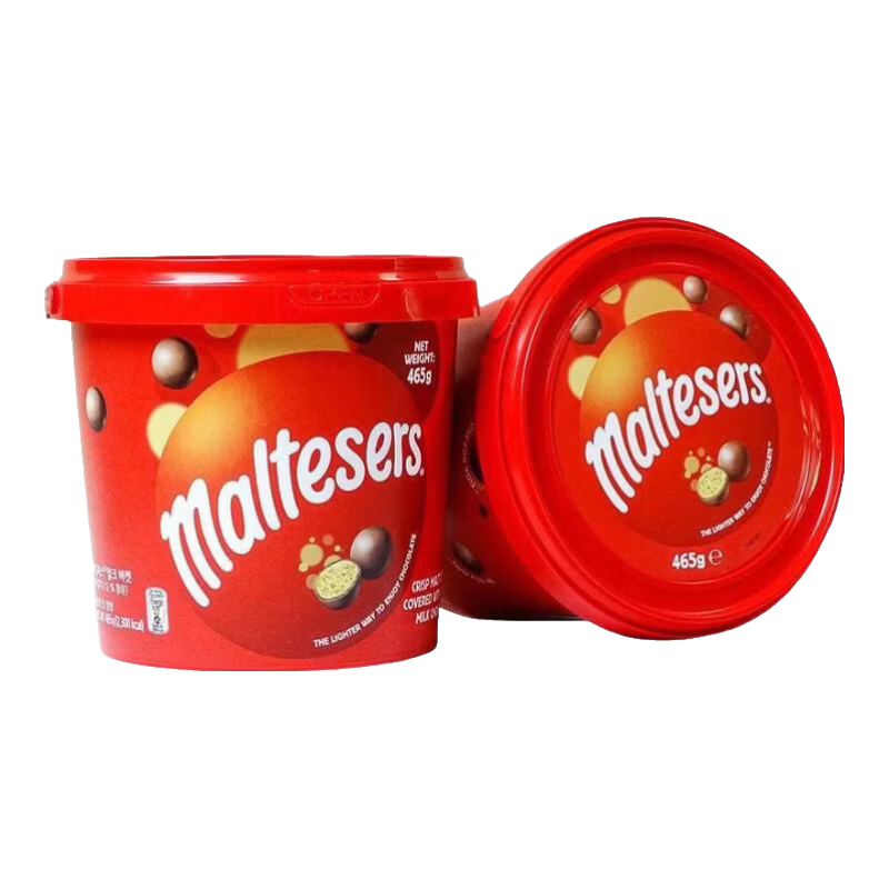 麥提莎(Maltesers)澳洲進口麥麗素巧克力球 牛奶麥芽脆夾心朱古力大桶零食代可可脂 麥提莎經典牛奶巧克力桶裝465g*2桶