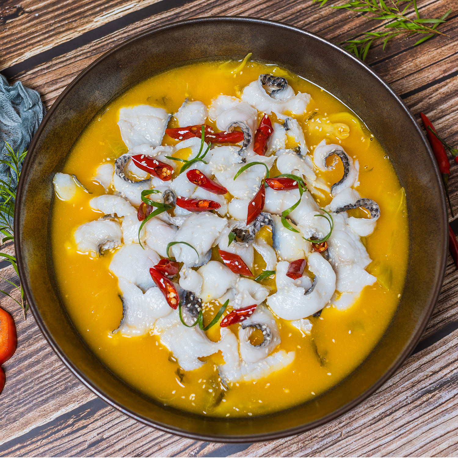 鱼想说金汤酸菜鱼430g黑鱼片无刺0添加免浆水煮鱼快手懒人菜半成品家用 金汤酸菜鱼2包【赠250g黑鱼片*2包】