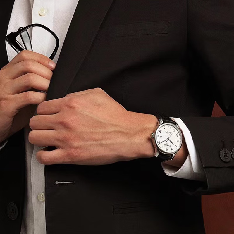 适配天梭表带1853力洛克原装款皮带真皮手表带T006/T41男女T063俊雅19原装男女真皮表带 TS棕色+玫瑰金蝴蝶扣 24毫米【表带接口宽度】