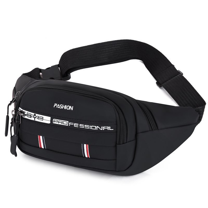 queen trip 男士腰包新款户外尼龙布斜挎胸大容量生意收钱包运动手机