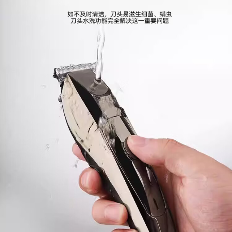 DIKTT德国理发器家用全家通用剃光头神器男士成人理发剃须一体大功率电推剪发廊级理发店专用全身水洗 银灰色【旗舰款】静音不干扰+智能防夹+刀头可水洗 安全不卡发+续航持久+油头雕刻+小巧机身