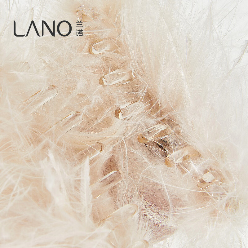 兰诺珍珠羽毛头发抓夹女高级感2026新款发量大半扎鲨鱼夹对夹发夹 米白