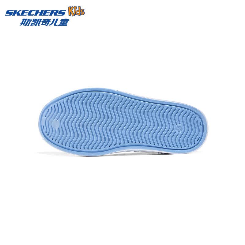 Skechers斯凯奇儿童鞋一脚蹬包头凉鞋夏季男女洞洞鞋中大童沙滩鞋308310L 男童/浅蓝色/LTBL 30