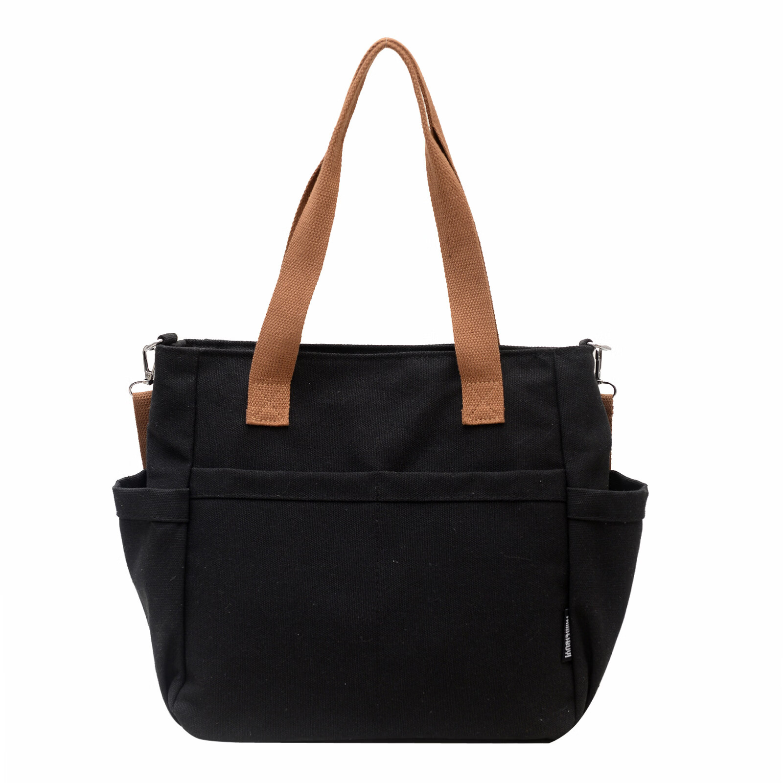 【严选好物】大学生上课帆布包包女2025新款休闲通勤大容量单肩斜 卡其色【12安】 34*14*28